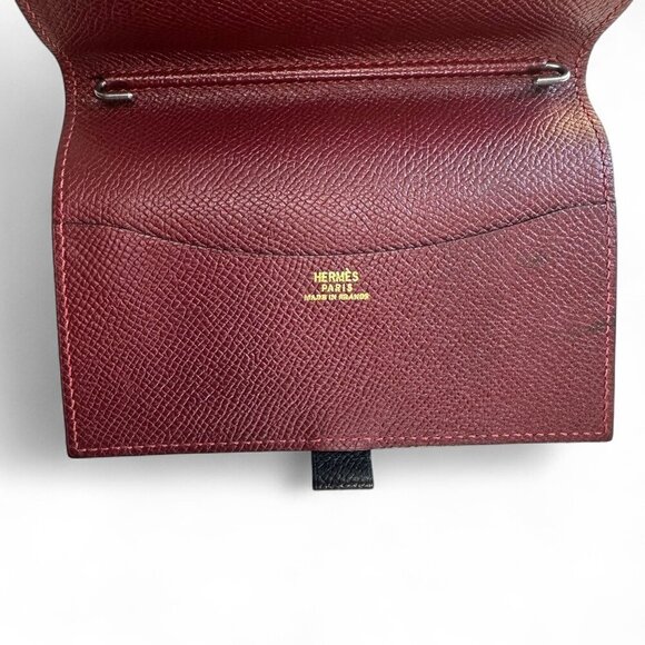 HERMES Black Leather Vision Agenda Cover with Red Stitching/Interior - Like New - Picture 7 of 16